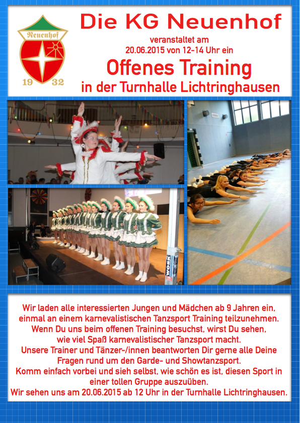 Flyer offenes Training